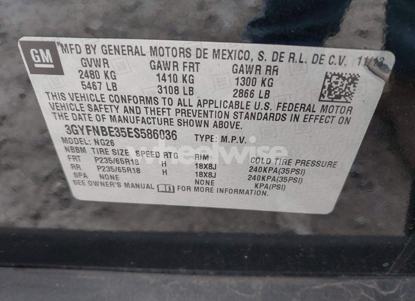 Photo 9 of 2014 Cadillac Srx LUXURY COLLECTION (VIN 3GYFNBE35ES586036)