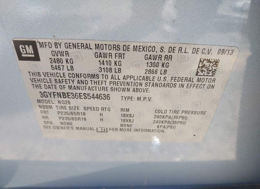 Photo 9 of 2014 Cadillac Srx LUXURY COLLECTION (VIN 3GYFNBE36ES544636)