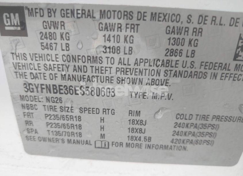 Photo 9 of 2014 Cadillac Srx LUXURY COLLECTION (VIN 3GYFNBE36ES580603)