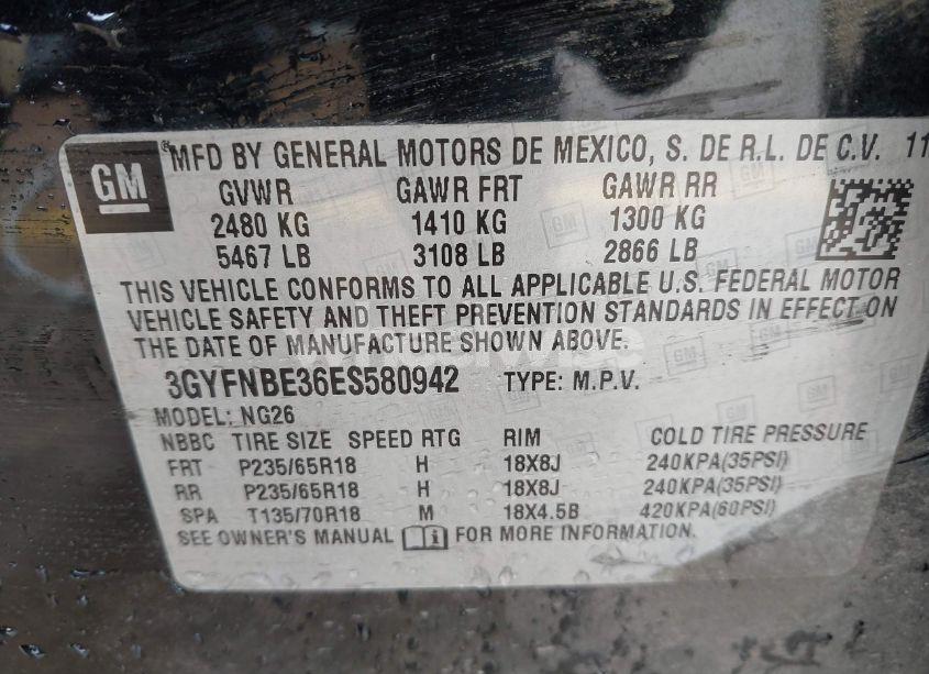 Photo 9 of 2014 Cadillac Srx LUXURY COLLECTION (VIN 3GYFNBE36ES580942)