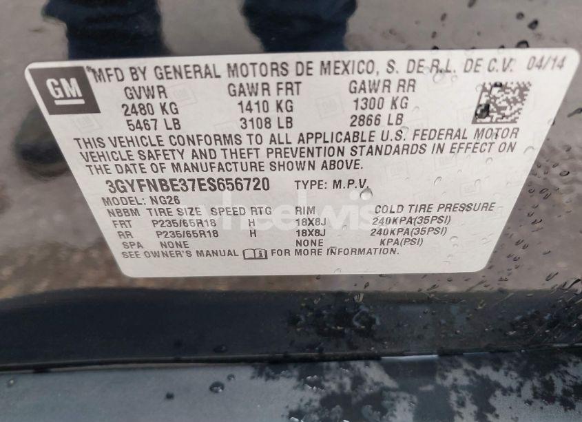 Photo 9 of 2014 Cadillac Srx LUXURY COLLECTION (VIN 3GYFNBE37ES656720)