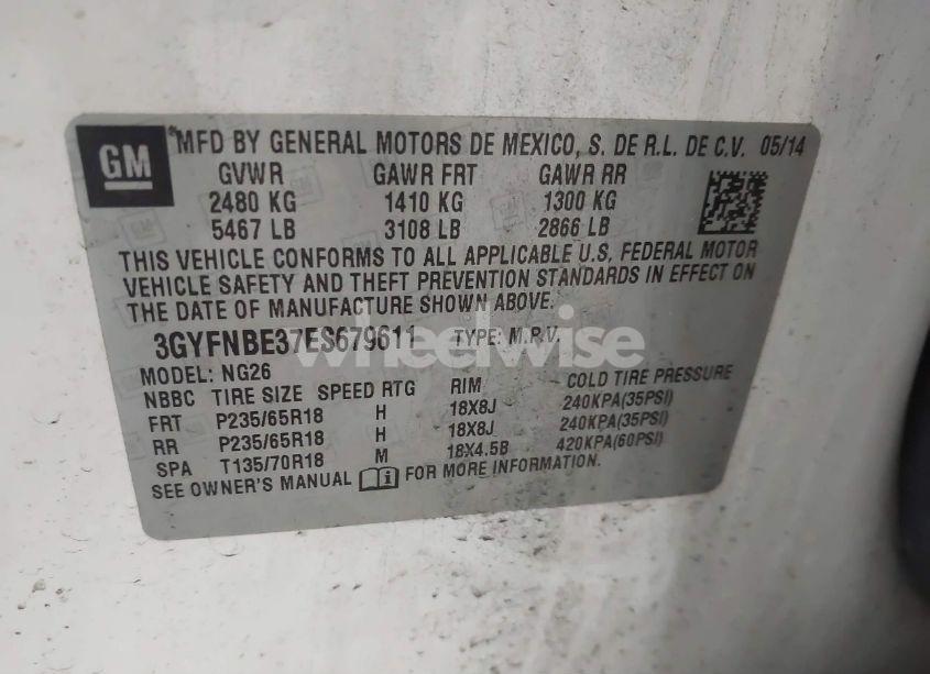 Photo 9 of 2014 Cadillac Srx LUXURY COLLECTION (VIN 3GYFNBE37ES679611)