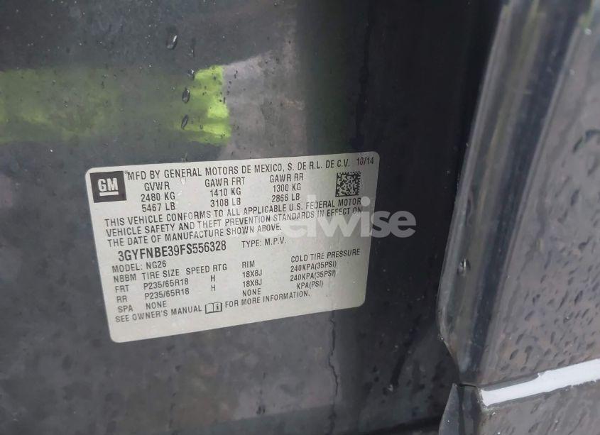 Photo 9 of 2015 Cadillac Srx LUXURY COLLECTION (VIN 3GYFNBE39FS556328)