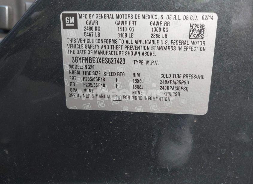 Photo 9 of 2014 Cadillac Srx LUXURY COLLECTION (VIN 3GYFNBE3XES627423)