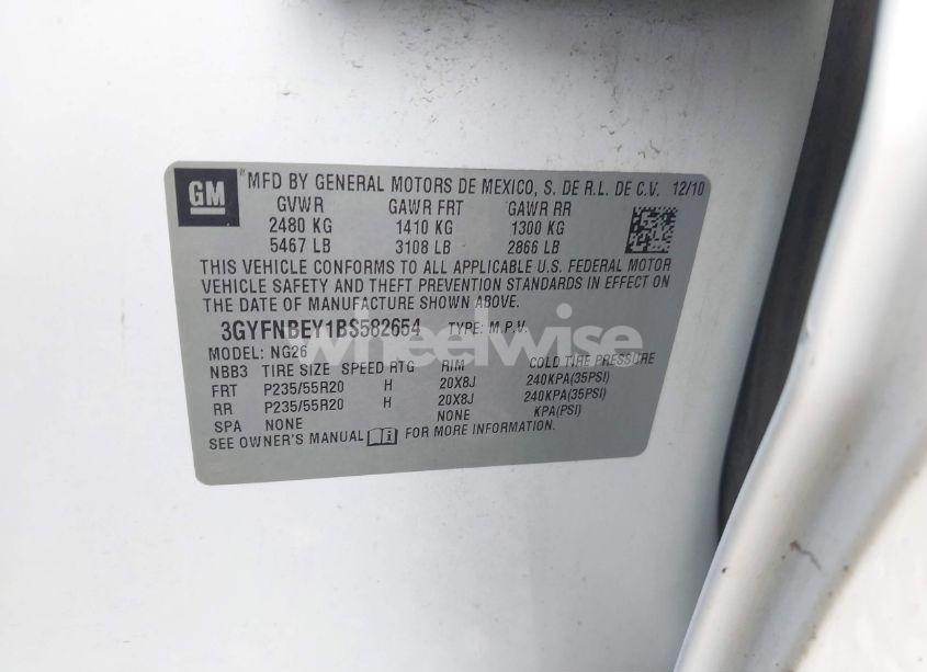 Photo 9 of 2011 Cadillac Srx PERFORMANCE COLLECTION (VIN 3GYFNBEY1BS582654)