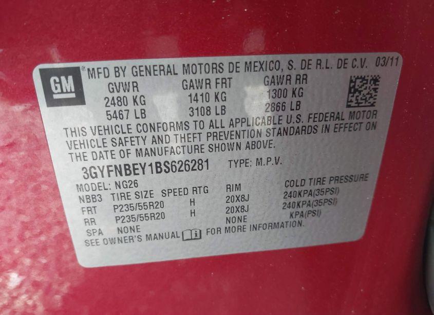 Photo 9 of 2011 Cadillac Srx PERFORMANCE COLLECTION (VIN 3GYFNBEY1BS626281)