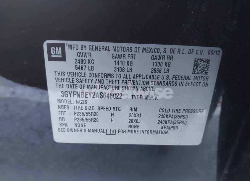 Photo 9 of 2010 Cadillac Srx PERFORMANCE COLLECTION (VIN 3GYFNBEY2AS646022)