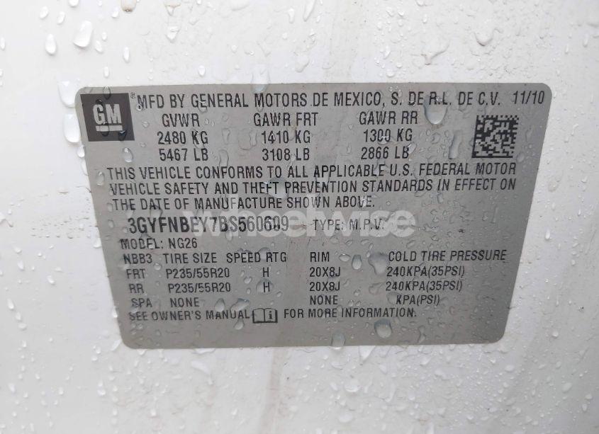 Photo 9 of 2011 Cadillac Srx PERFORMANCE COLLECTION (VIN 3GYFNBEY7BS560609)