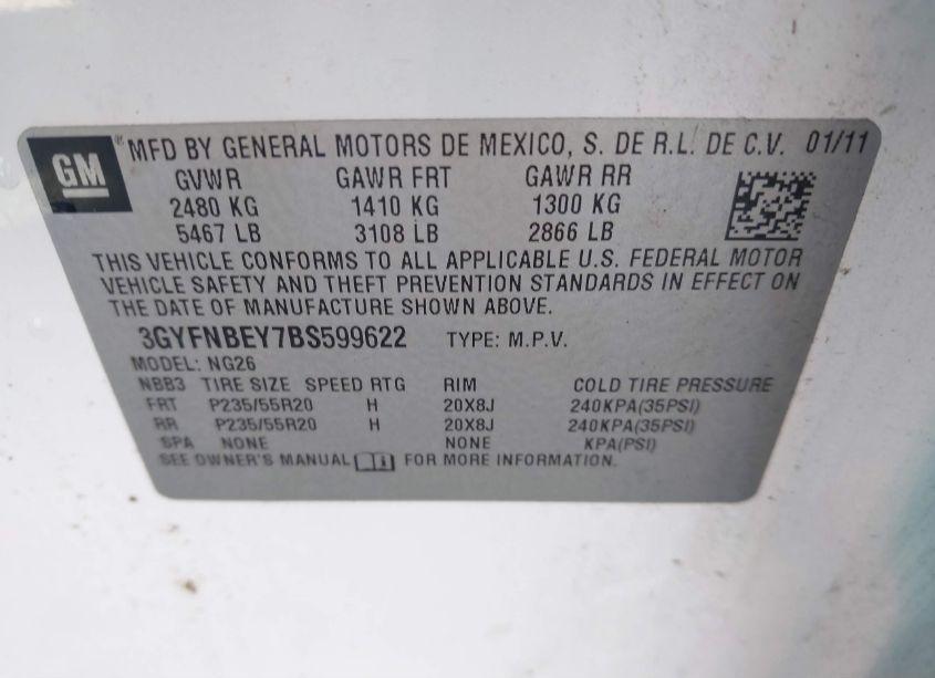 Photo 9 of 2011 Cadillac Srx PERFORMANCE COLLECTION (VIN 3GYFNBEY7BS599622)