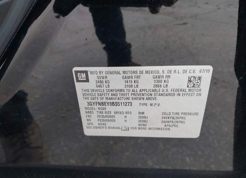 Photo 9 of 2011 Cadillac Srx PERFORMANCE COLLECTION (VIN 3GYFNBEY8BS511273)