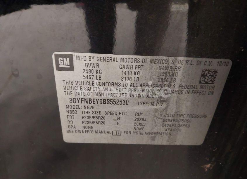 Photo 9 of 2011 Cadillac Srx PERFORMANCE COLLECTION (VIN 3GYFNBEY9BS552530)