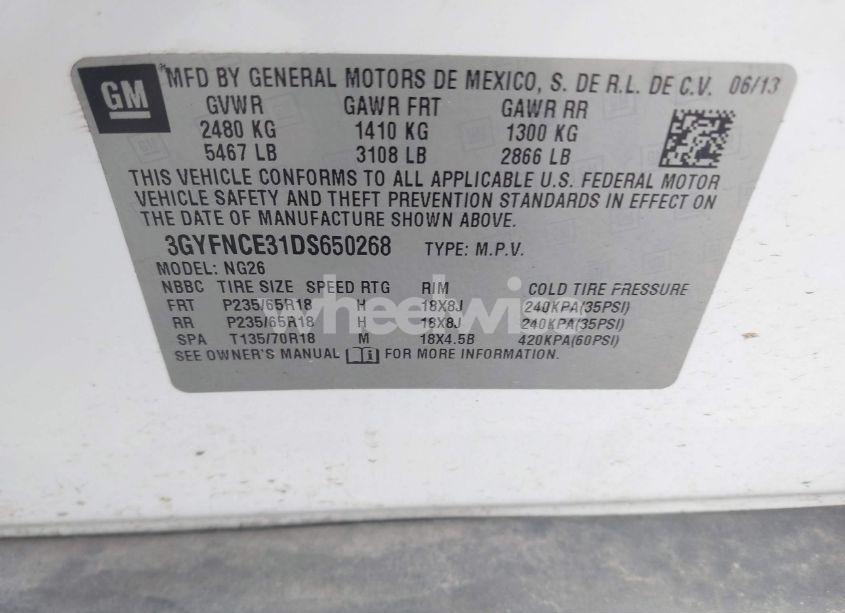 Photo 9 of 2013 Cadillac Srx LUXURY COLLECTION (VIN 3GYFNCE31DS650268)