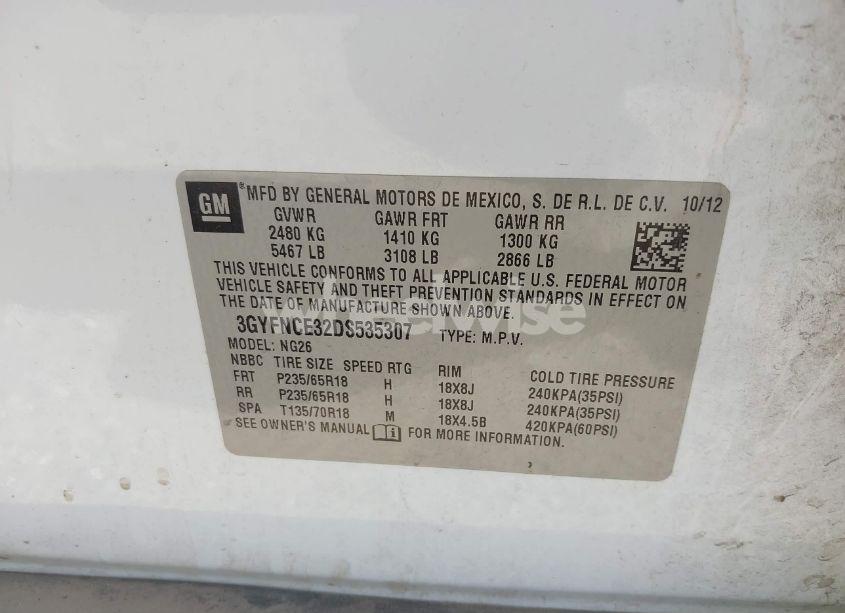 Photo 9 of 2013 Cadillac Srx LUXURY COLLECTION (VIN 3GYFNCE32DS535307)