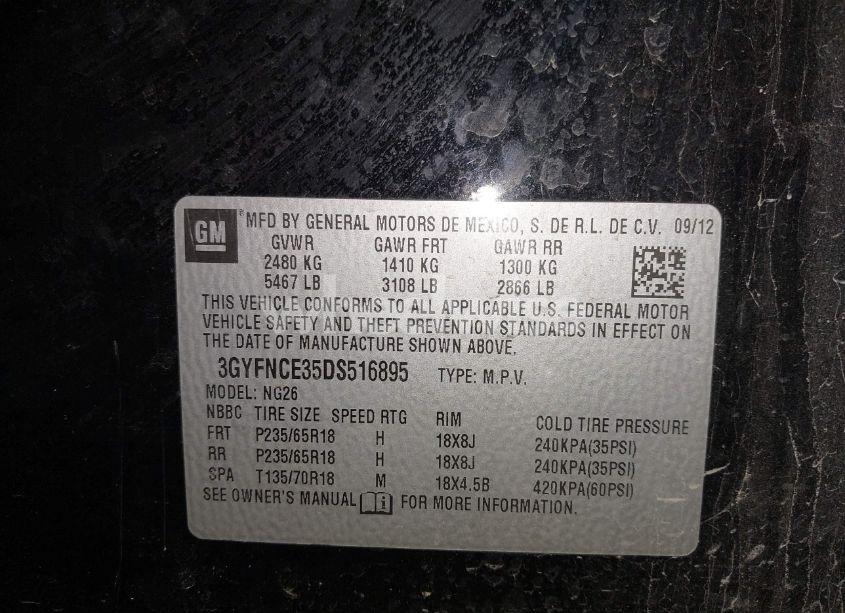 Photo 9 of 2013 Cadillac Srx LUXURY COLLECTION (VIN 3GYFNCE35DS516895)