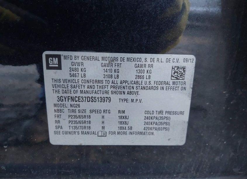 Photo 9 of 2013 Cadillac Srx LUXURY COLLECTION (VIN 3GYFNCE37DS513979)