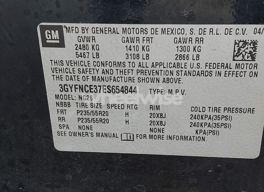 Photo 9 of 2014 Cadillac Srx PERFORMANCE COLLECTION (VIN 3GYFNCE37ES654844)