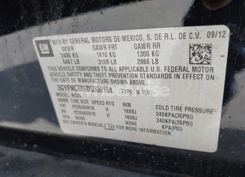 Photo 9 of 2013 Cadillac Srx LUXURY COLLECTION (VIN 3GYFNCE38DS509164)