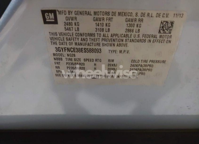 Photo 9 of 2014 Cadillac Srx PERFORMANCE COLLECTION (VIN 3GYFNCE38ES588093)