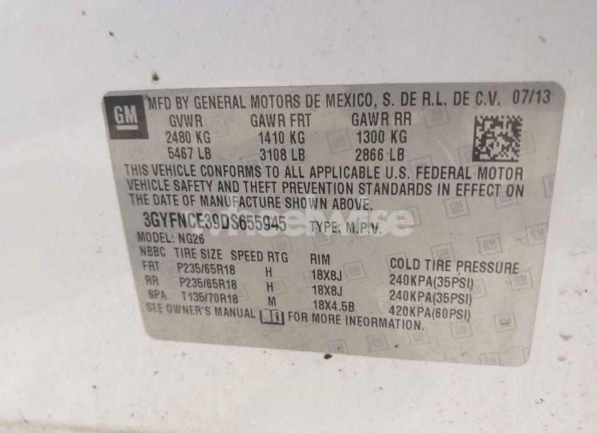 Photo 9 of 2013 Cadillac Srx LUXURY COLLECTION (VIN 3GYFNCE39DS655945)