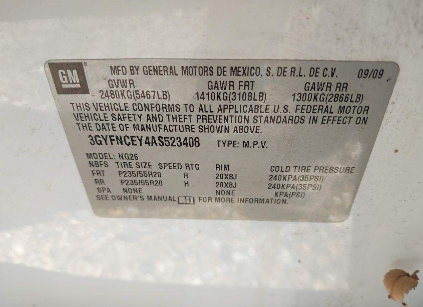 Photo 9 of 2010 Cadillac Srx PREMIUM COLLECTION (VIN 3GYFNCEY4AS523408)