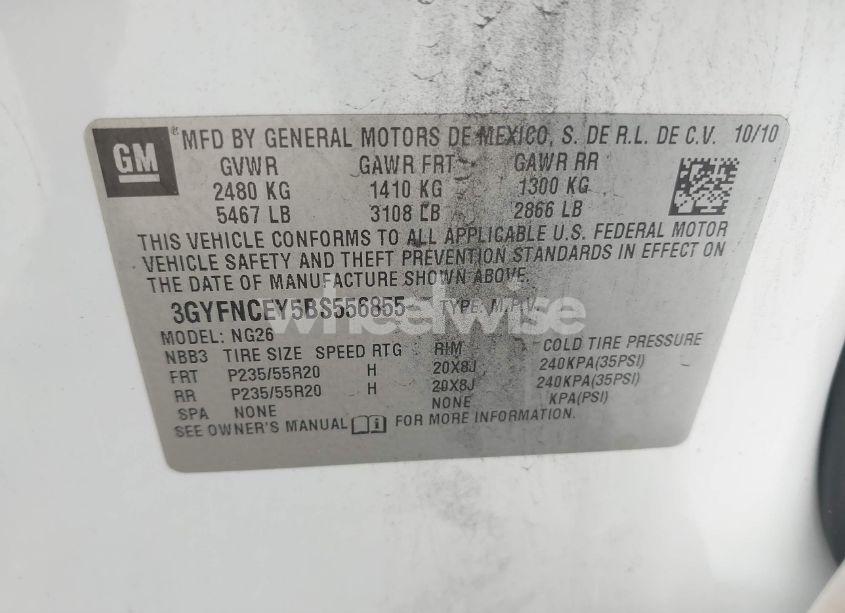 Photo 9 of 2011 Cadillac Srx PREMIUM COLLECTION (VIN 3GYFNCEY5BS556855)