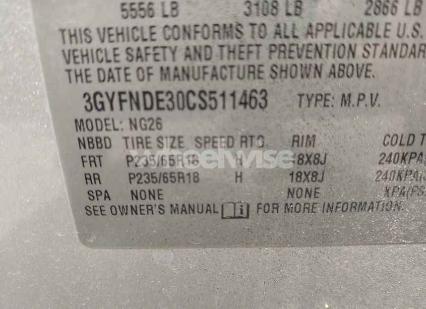 Photo 9 of 2012 Cadillac Srx LUXURY COLLECTION (VIN 3GYFNDE30CS511463)