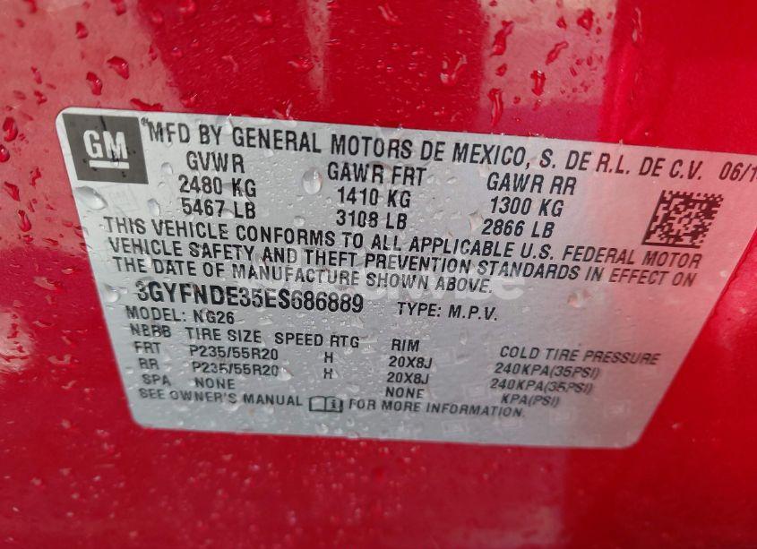 Photo 9 of 2014 Cadillac Srx PREMIUM COLLECTION (VIN 3GYFNDE35ES686889)