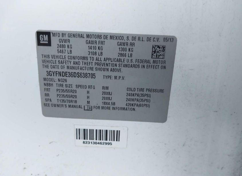 Photo 9 of 2013 Cadillac Srx PERFORMANCE COLLECTION (VIN 3GYFNDE36DS638705)