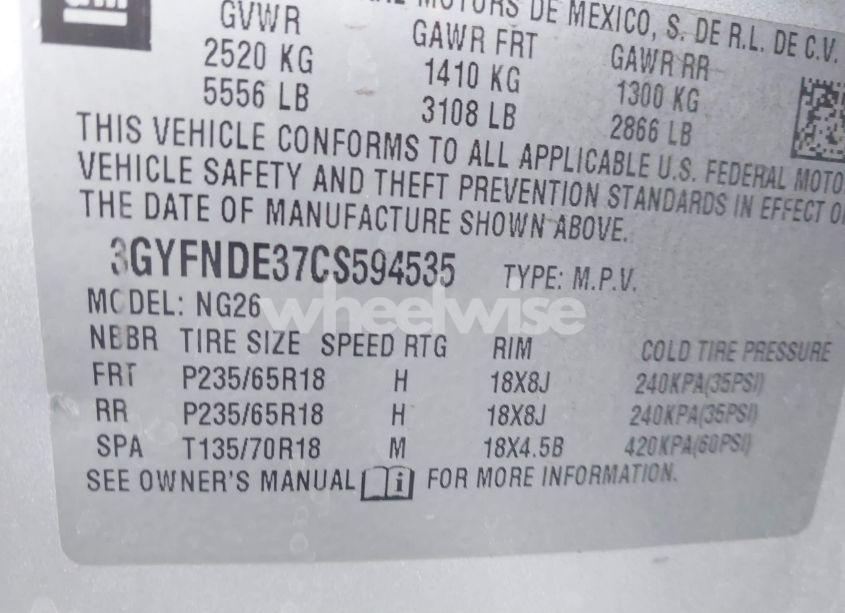 Photo 9 of 2012 Cadillac Srx LUXURY COLLECTION (VIN 3GYFNDE37CS594535)