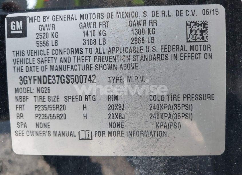 Photo 9 of 2016 Cadillac Srx PREMIUM COLLECTION (VIN 3GYFNDE37GS500742)