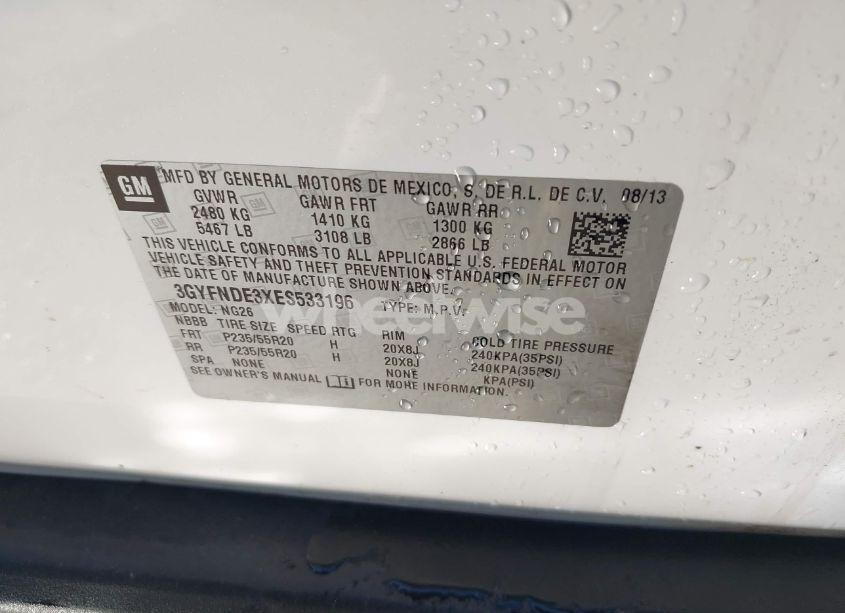 Photo 9 of 2014 Cadillac Srx PREMIUM COLLECTION (VIN 3GYFNDE3XES533196)