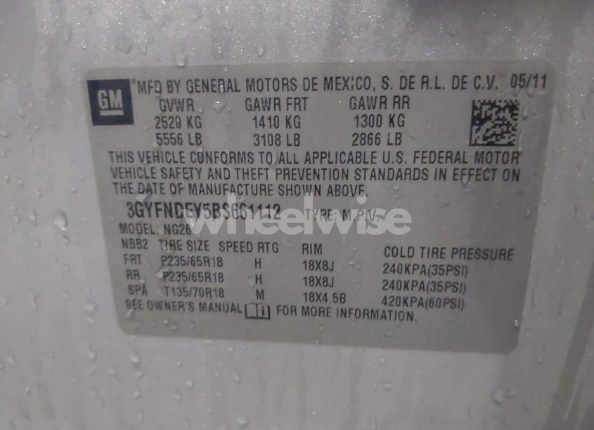 Photo 9 of 2011 Cadillac Srx LUXURY COLLECTION (VIN 3GYFNDEY5BS661112)