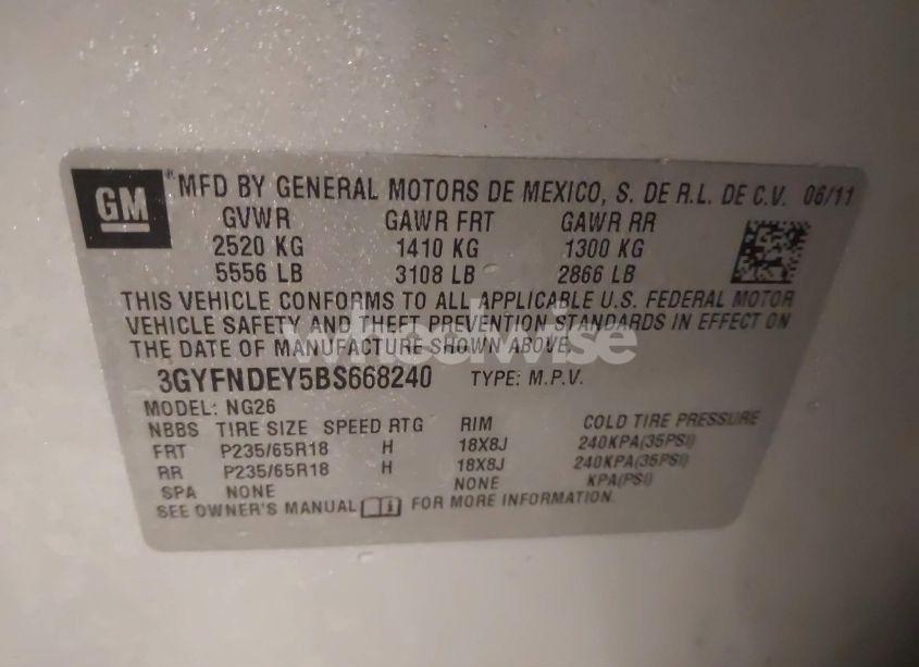 Photo 9 of 2011 Cadillac Srx LUXURY COLLECTION (VIN 3GYFNDEY5BS668240)