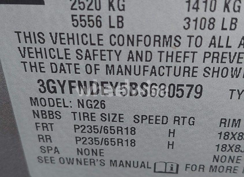 Photo 9 of 2011 Cadillac Srx LUXURY COLLECTION (VIN 3GYFNDEY5BS680579)