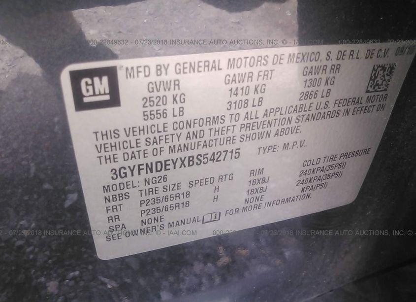 Photo 9 of 2011 Cadillac Srx LUXURY COLLECTION (VIN 3GYFNDEYXBS542715)