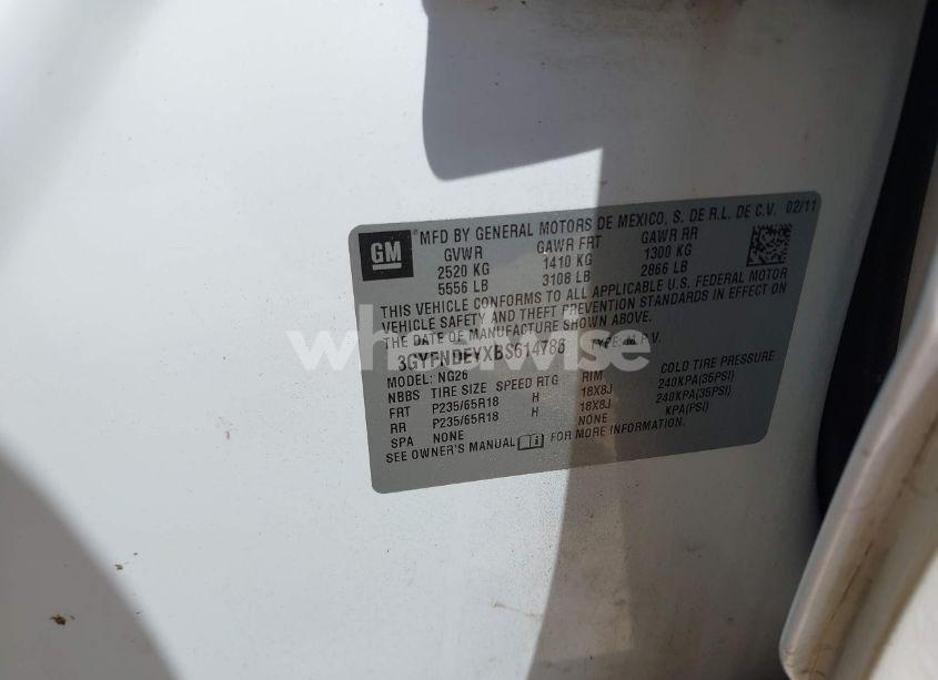 Photo 9 of 2011 Cadillac Srx LUXURY COLLECTION (VIN 3GYFNDEYXBS614786)