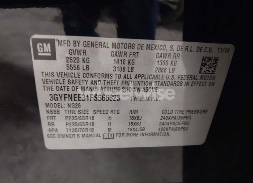 Photo 9 of 2015 Cadillac Srx LUXURY COLLECTION (VIN 3GYFNEE31FS566823)