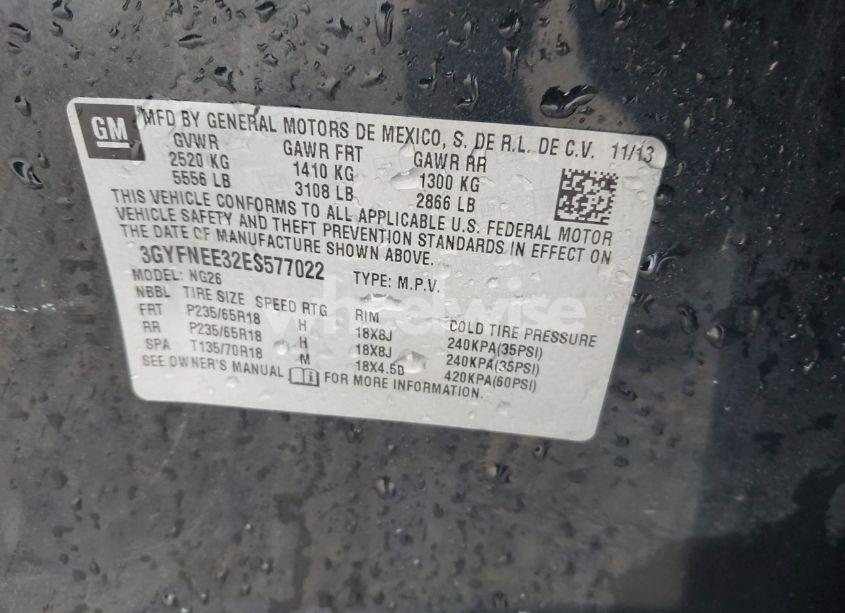 Photo 9 of 2014 Cadillac Srx LUXURY COLLECTION (VIN 3GYFNEE32ES577022)