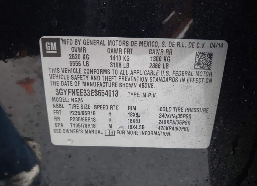 Photo 9 of 2014 Cadillac Srx LUXURY COLLECTION (VIN 3GYFNEE33ES654013)