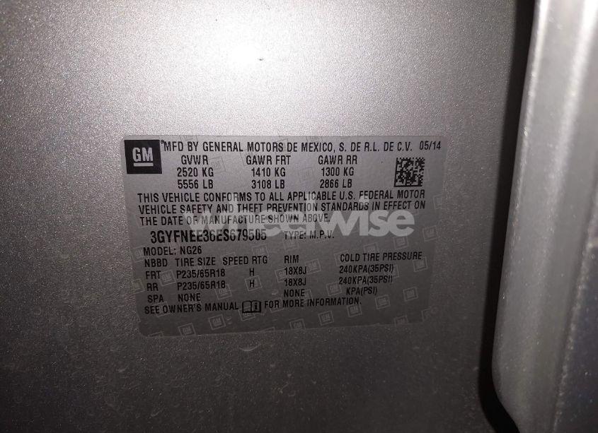 Photo 9 of 2014 Cadillac Srx LUXURY COLLECTION (VIN 3GYFNEE36ES679505)