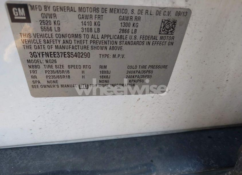 Photo 9 of 2014 Cadillac Srx LUXURY COLLECTION (VIN 3GYFNEE37ES540290)