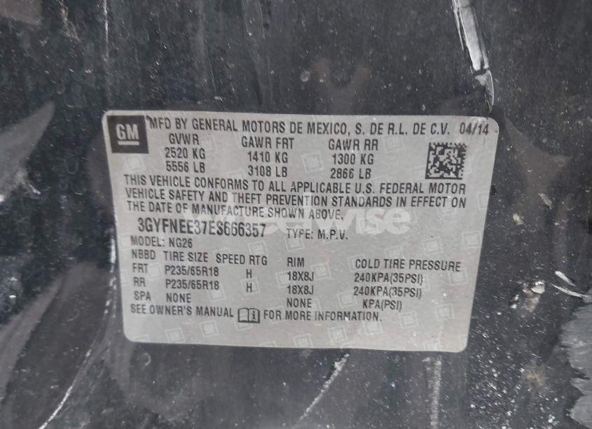 Photo 9 of 2014 Cadillac Srx LUXURY COLLECTION (VIN 3GYFNEE37ES666357)