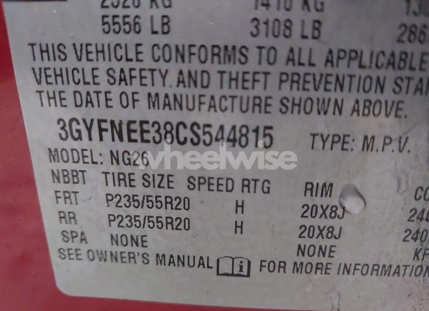 Photo 9 of 2012 Cadillac Srx PERFORMANCE COLLECTION (VIN 3GYFNEE38CS544815)