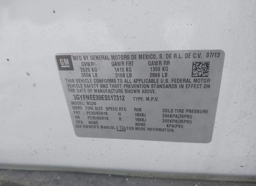 Photo 9 of 2014 Cadillac Srx LUXURY COLLECTION (VIN 3GYFNEE38ES517312)