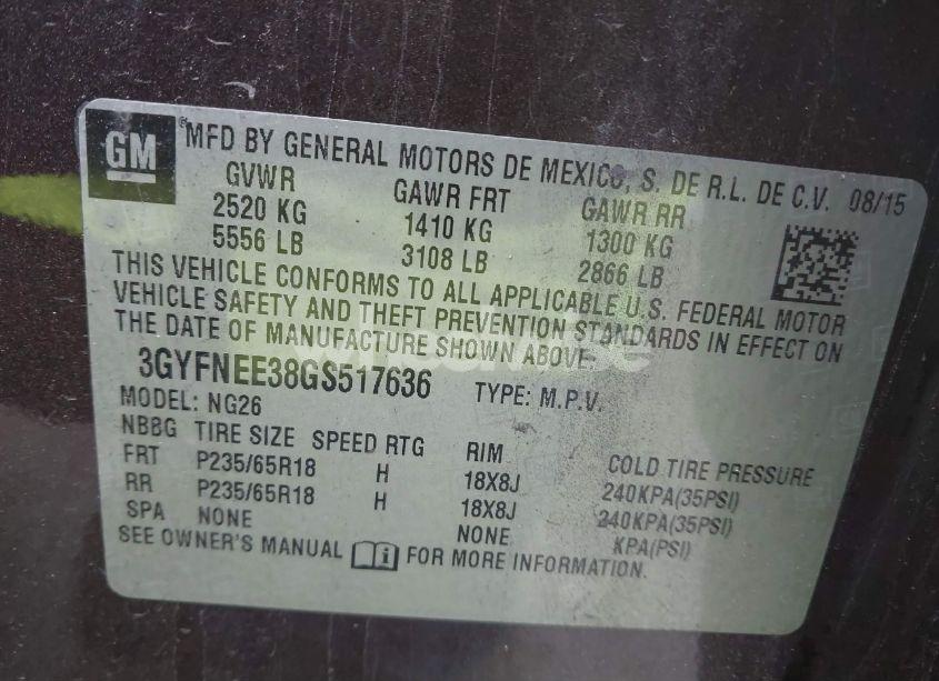 Photo 9 of 2016 Cadillac Srx LUXURY COLLECTION (VIN 3GYFNEE38GS517636)