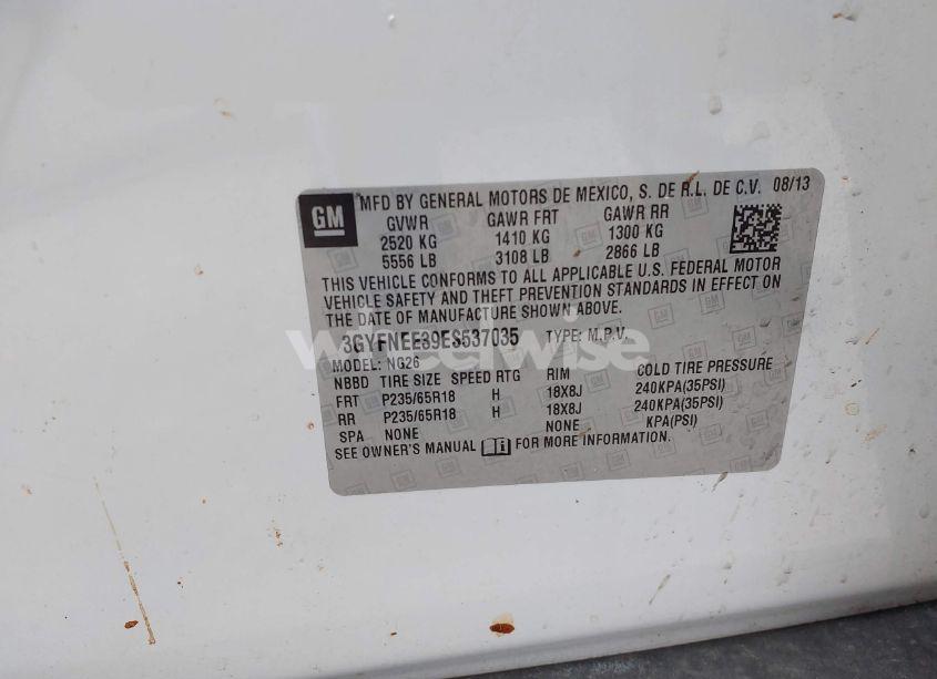 Photo 9 of 2014 Cadillac Srx LUXURY COLLECTION (VIN 3GYFNEE39ES537035)