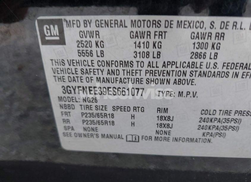 Photo 9 of 2014 Cadillac Srx LUXURY COLLECTION (VIN 3GYFNEE39ES661077)