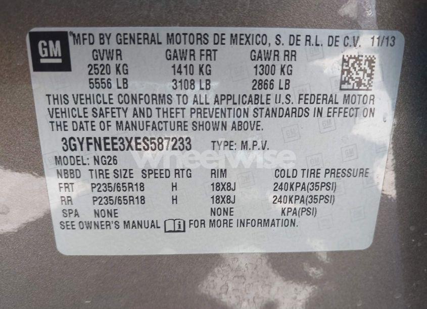 Photo 9 of 2014 Cadillac Srx LUXURY COLLECTION (VIN 3GYFNEE3XES587233)