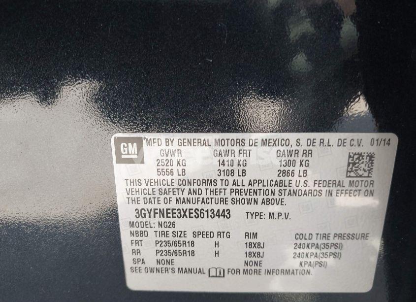 Photo 9 of 2014 Cadillac Srx LUXURY COLLECTION (VIN 3GYFNEE3XES613443)