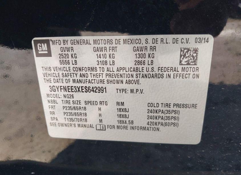 Photo 9 of 2014 Cadillac Srx LUXURY COLLECTION (VIN 3GYFNEE3XES642991)